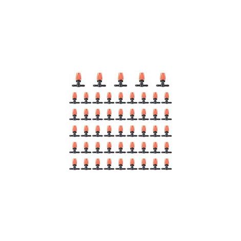 50pcs Goutteurs Arrosage Goutte à Goutte, Goutteur Irrigation Réglable, Micro Flow Drip Head Buses de Brouillard Dirrigation pour Jardins Potagers ou Massifs de Fleurs