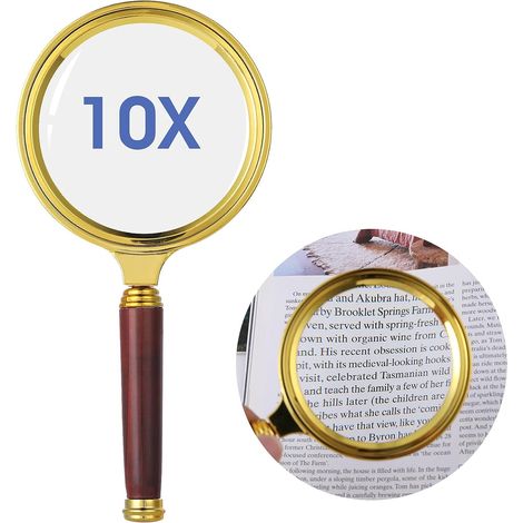 Loupe de lecture x10 - Loupe de poche pour apprendre les personnes âgées - Lecture de livres de journaux - Observation des insectes et des loisirs (1/5)