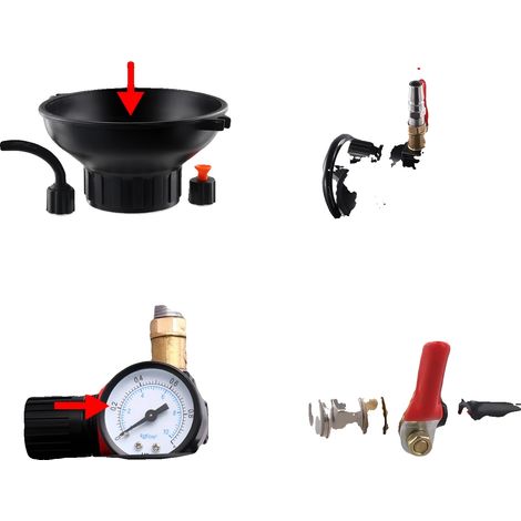 Herramienta neumática para llenado de fluidos, dispensador de aceite eficiente, múltiples boquillas, 5 litros. (1/5)