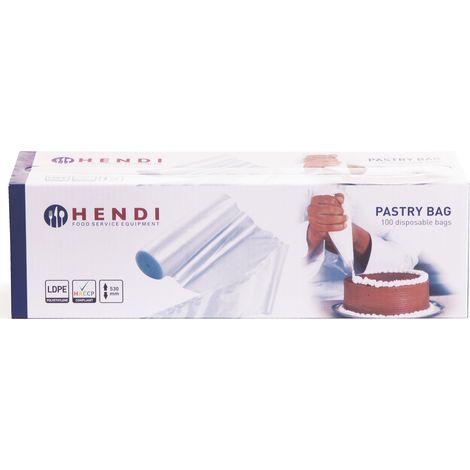 Bolsas de aluminio desechables para conos de confitería para decorar y repostería, 100 uds., 80 µm - Hendi 557112 (1/2)