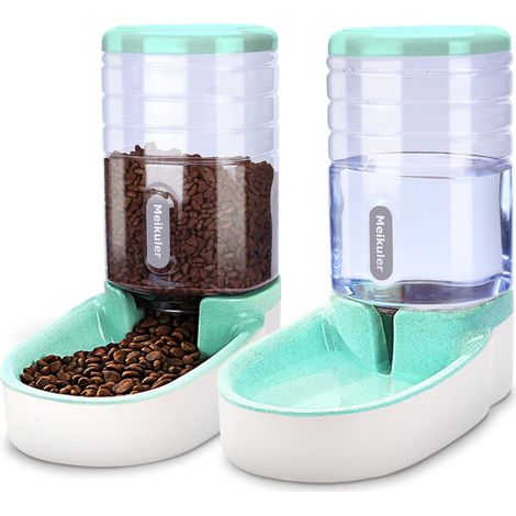 Distributeur nourriture 3,8L avec pelle, sec, pour chien/chat, vert