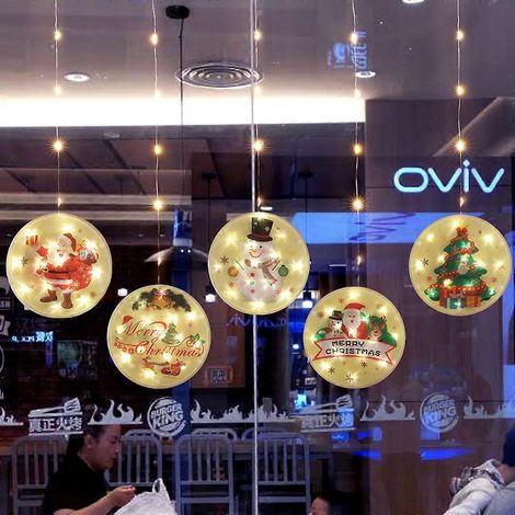 Weihnachts-LED-Dekorationslichter, Weihnachtsbeleuchtung für kleine Fenster, Gartendekoration, Modellierlichter (1/5)