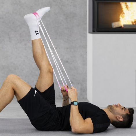 Élastique Extenseur en 8 Yoga et Pilates Résistance 10 kg – TPE, Entraînement Souple, Étirements, Couleur Aléatoire (1/5)