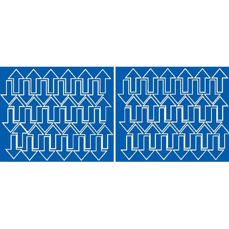Adesivi a forma di freccia 5x3 cm, 72 pezzi, blu lucidi