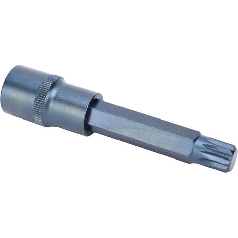 Embout de douille en acier allié S2, entraînement 1/2", bleui, 12 pans, accessoires pour tournevis et clés (1/5)