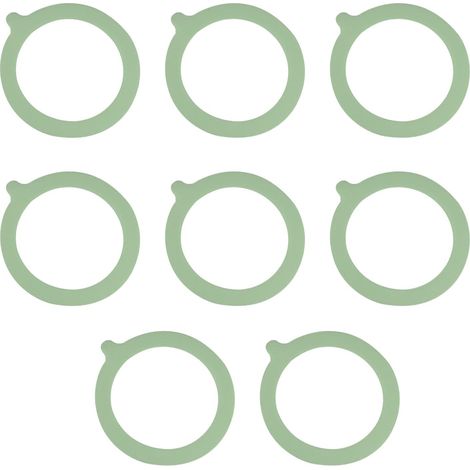 CCYKXA Ersatz-Silikondichtungen, 8 Silikondichtungen für Gläser, luftdichte und auslaufsichere Gummidichtungen, Standard-Gummidichtungen für Einmachgläser, Glasbehälter (grün)