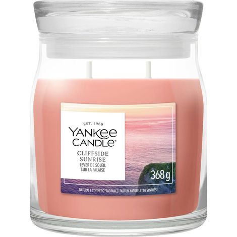 Candela media Signature Cliffside Sunrise 368g Arancione Yankee Candle