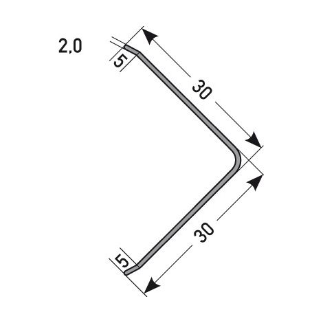 PROVISTON Eckschutzwinkel Aluminium Silber Breite 30 mm Höhe 30 mm Länge 1000 mm Ungebohrt Eckschutzprofil Eckschutzleiste Metallprofil 1 Stück (1/3)