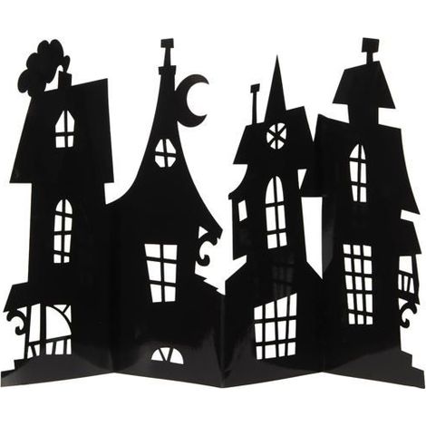 Décoration de maison hantée noire, 60 x 38 cm, noire (1/3)