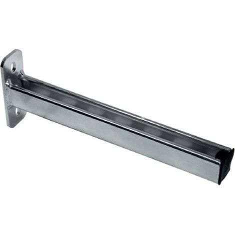 Mensola a parete saldata in profilo dim. 41x41x300 mm, piastra dim. 145x50x6 mm, asole / int 11x18 / 95 01M30041ZN (1/2)