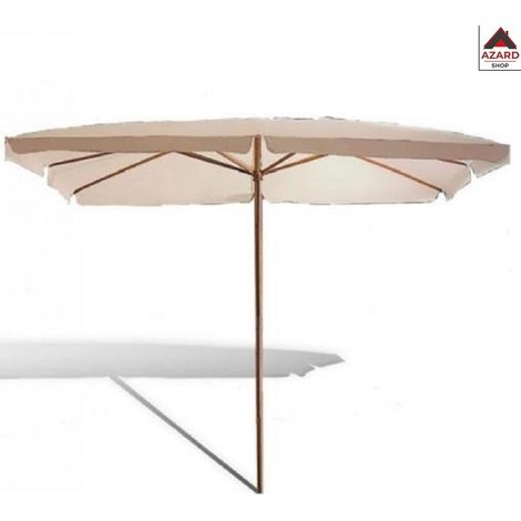 C OMBRELLONE IN LEGNO PALO 48 TUVALU 3X3M BIANCO (1/5)