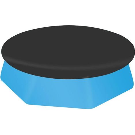 Bache Piscine Ronde pour Piscine Ronde 183 cm, Couverture de Piscine, Matériau Amélioré, Plus épais et Durable, Résistant à la Poussière et aux Feuilles, Facile à Installer, noir (183cm) (1/4)