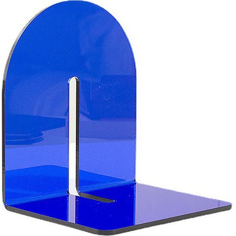 Support de livres acrylique L épaissi Bleu Translucide Mano pour Bureau Bibliothèque Maison Organisation (1/5)