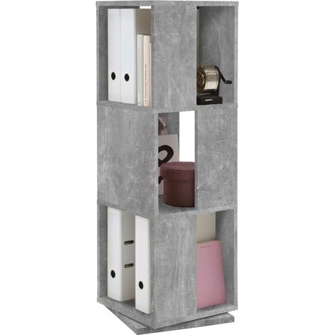 Étagère pivotante en Panneaux de Particules mélaminés Modèle béton Light Atelier Dimensions : env. 34 x 108 x 34 cm (1/4)