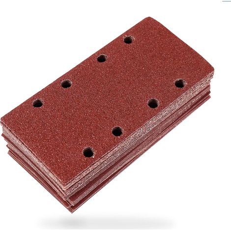 Feuilles Abrasives Ponceuse Papier Patins Ponçage 93 x 185 mm. Lot de 35 Feuilles P40/60/80/120/240 ponçage Bois Métaux Peinture (1/5)