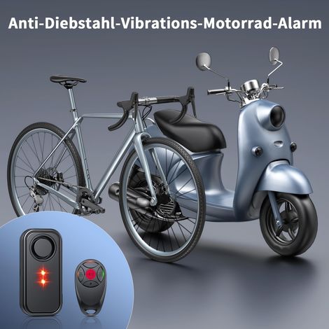 Allarme per bicicletta con telecomando, allarme antifurto impermeabile wireless da 113 dB per bicicletta, moto, auto, scooter, finestre e porte (1/4)