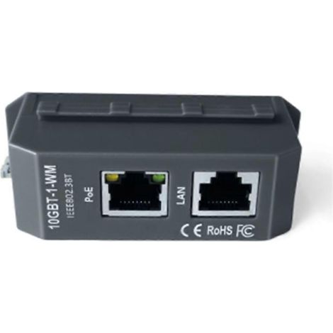 Aktiver PoE-Injektor IEEE 802.3af/At/Bt, 4 Adernpaare, 2,5G/5G/10G PoE++ High Speed, max. 90 W, für HD-IP-Kameras, DIN-Schienenmontage (1/5)