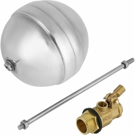 Valeur de la boule flottante, DN15 G1/2 Capteur d'eau à filetage mâle en laiton Valeur de la boule flottante en acier inoxydable (1/5)