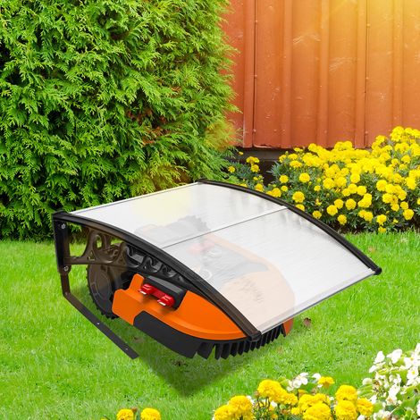TolleTour Rasenmäher Garage Mähroboter Dach Abdeckplane Schwarz Rasenroboter Abdeckhaube