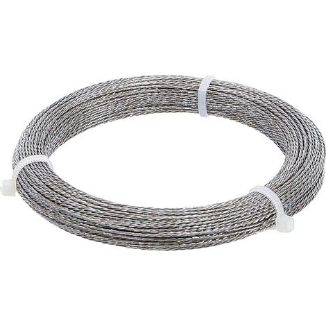 Corde à Piano Nouée 25 m - Acier, Résistante et Polyvalente - D-Work