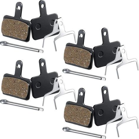 4 Paires Plaquettes de Frein de Vélo pour TRP Tektro Shimano Deore Br-M575 M525 M515 T615 T675 M505 M495 M486 M485 M475 M465 M447 M446 M445 M416 M415 M395 M375 etc. (Plaquettes de Frein en Résine) (1/5)