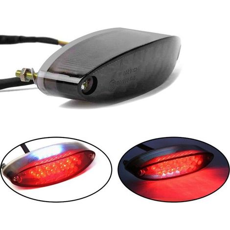 Moto Rücklicht LED + kontinuierliche Bremslichter Lumitecs getönt