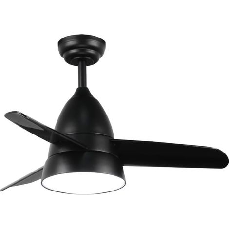 IluminaShop - Ventilador de Techo LED 24W Negro Motor DC con Mando a Distancia (1/4)