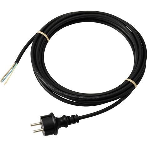 Sygonix SY-6887476 Strom Anschlusskabel  Schwarz 5 m
