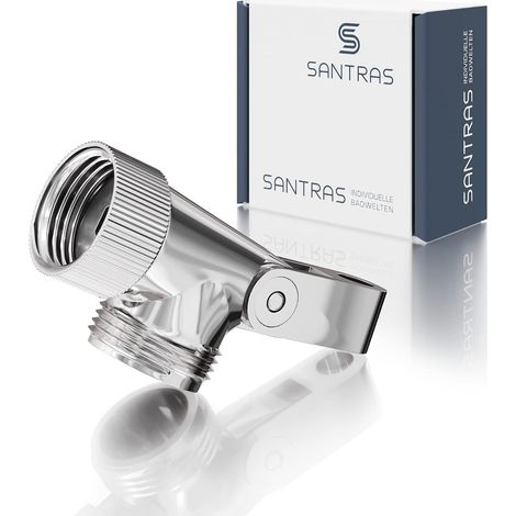 Rotule Orientable 1/2", Laiton Massif Chromé, Support Douchette (1/5)