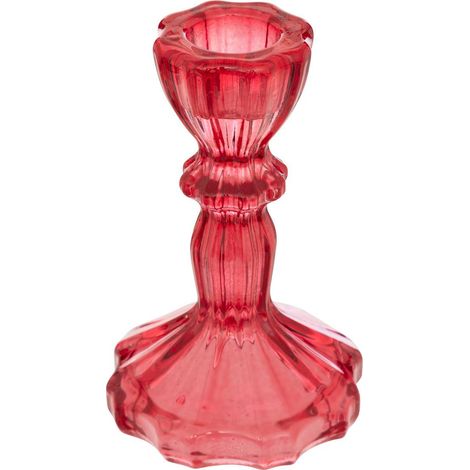 Bougeoir H.11cm verre rouge - Feeric lights & christmas