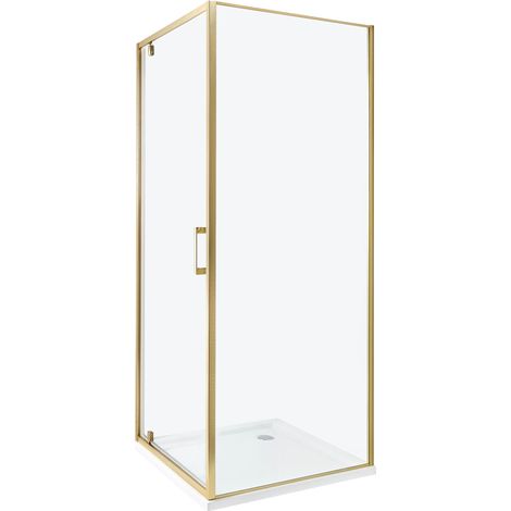 Shower Enclosure DARLI 700 x 700 x 1850 mm Gold (1/5)