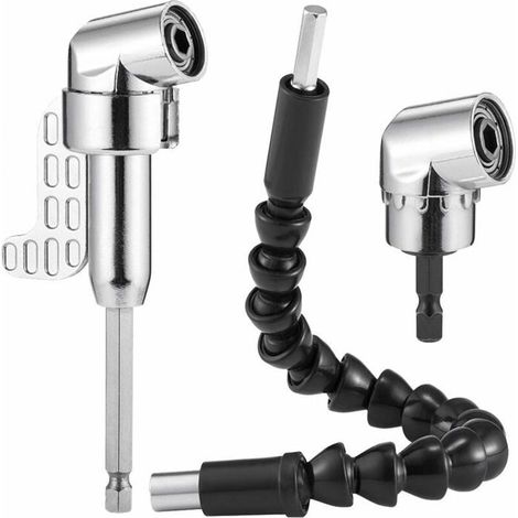 Kit d'extension d'angle flexible - MICH - Adaptateur de douille 1/4 po - Rallonge flexible 30 cm - Angle 105° (1/4)