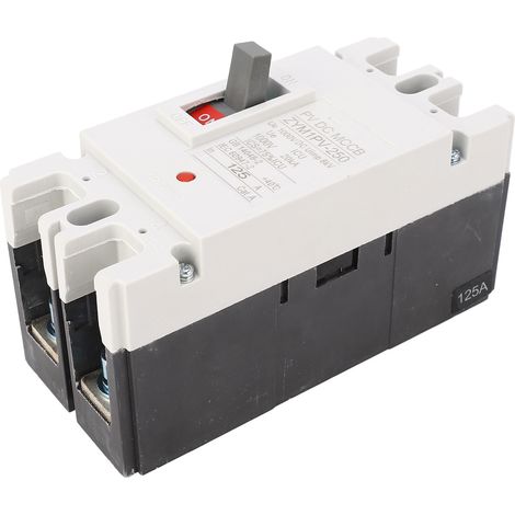 Disjoncteur compact 2P 125A DC1000V MCCB avec interrupteur, protection solaire et batterie, disjoncteur moulé à coupure automatique (1/5)