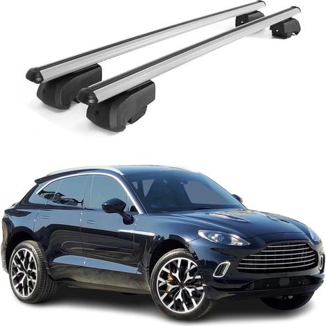 OMAC Aluminium Dachträger Querträger für Aston Martin DBX 2021-2026 – City Crash – ISO/PAS 11154:2006 – Abschließbar – Max. 75 kg – 2 Stangen Silber (1/5)