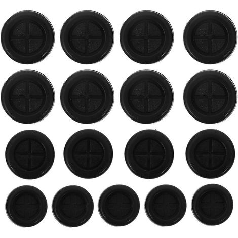 Lot de 36 passe-câbles double face en caoutchouc, bouchons ronds pour protection des câbles (1/3)
