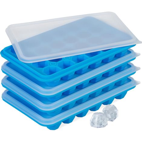 Juego de 4 moldes para cubitos de hielo con forma de diamante