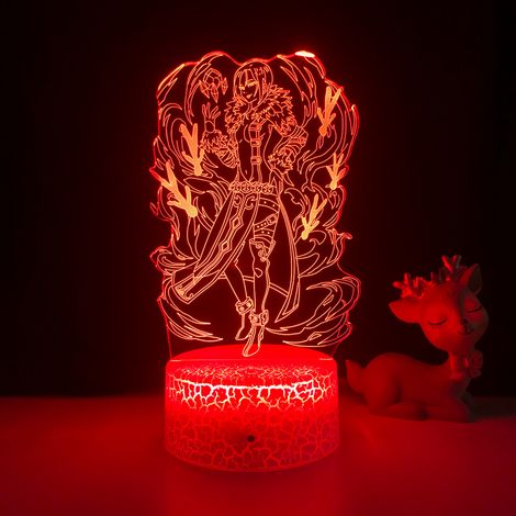Lampe de table, thème anime, télécommande, effet 3D, pour la table de chevet, le bureau, la lecture et les environnements intérieurs.-AquaForge (1/5)