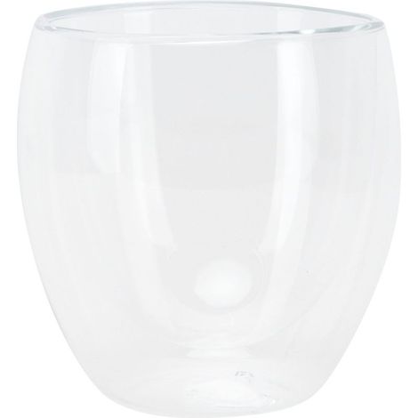 Doppelwandiger, hitzebeständiger, transparenter Milchbecher für Kaffee und andere Getränke, zylindrisches Design (250 ml) (1/5)
