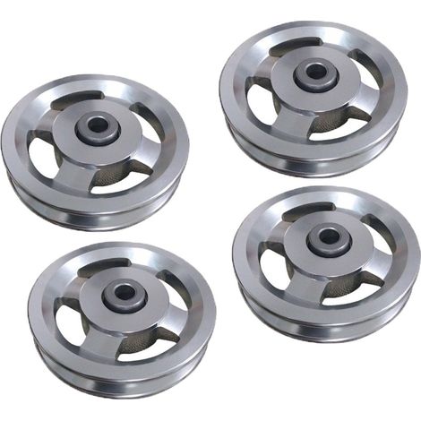4 Piece Cable Pulley, 88 mm Pulley Pulleys, Aluminium Alloy, for Metal Cable Pulley Garage Door Pulley Fitness Accessories (1/5)