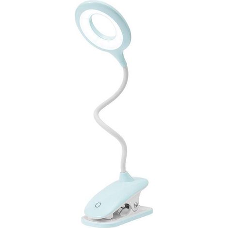 Lámparas con pinza,Lámpara de lectura LED con clip,carga USB,para lectores electrónicos,color azul (1/2)