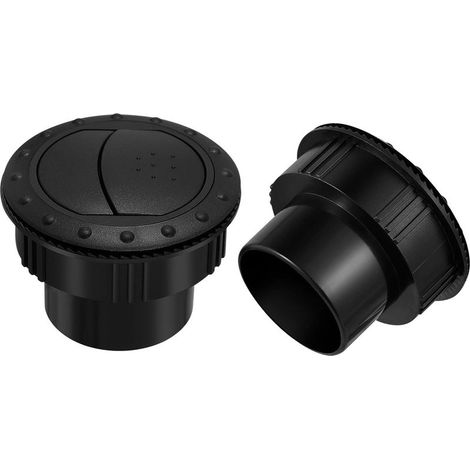 Juego de 2 rejillas de ventilación redondas para salpicadero de coche, kit de salida de aire acondicionado para vehículos recreativos/ATV, color negro. (1/5)