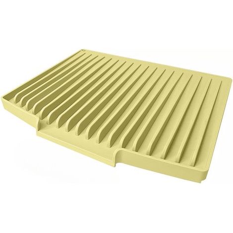 Tappetino asciugapiatti in silicone,tappetino asciugapiatti in pietra resistente al calore (40,532,5 cm,giallo)