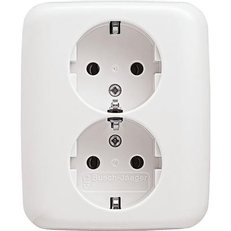 Enchufe doble busch-jaeger 202 EUJ-214 empotrable IP20 16 A
