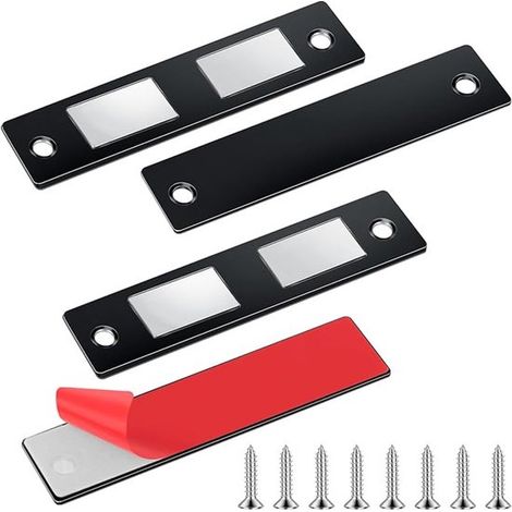 Cierres magnéticos para muebles,10 unidades,negro (1/2)
