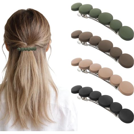 Forcine per capelli per donne, 9 cm, forcine per capelli francesi, forcine vintage per capelli fini, stile opaco, forcine per capelli francesi per ragazze e donne, chignon, mezzo chignon (4 colori) (1/5)