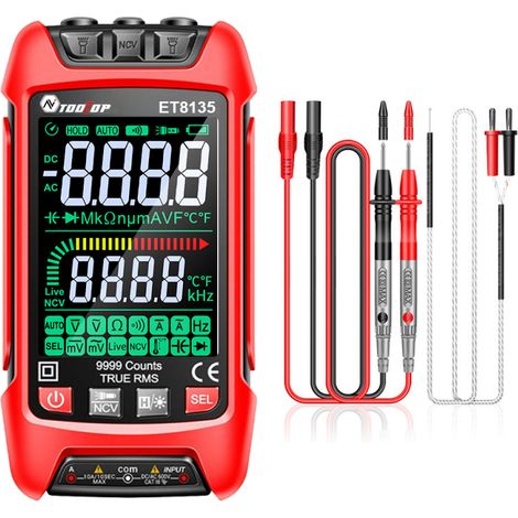 Digitales Multimeter mit 9999 Zählwerten und berührungsloser Messung
