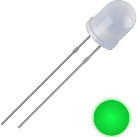 Quadrios 2111O169 LED vert rond 5 mm 2500 mcd 30 ° 20 mA 3 V (1/2)