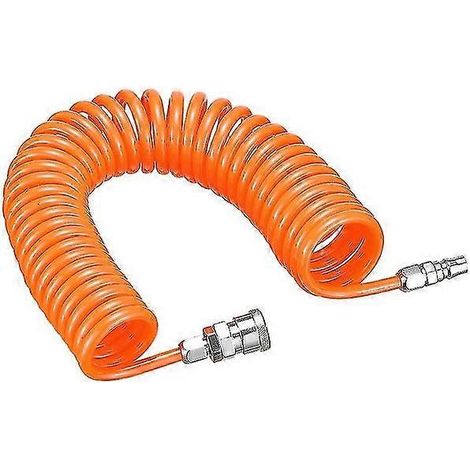 9m Retractable Air Hose with High-Quality PU Material, High Pressure Resistance, and Easy Connectors for Pneumatic Applications (1/4)