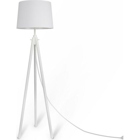 Maytoni Calvin Lampadaire trépied moderne blanc 1xE27