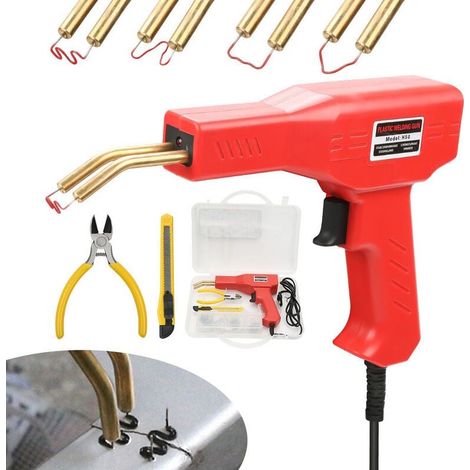 Soudage plastique Machine,Réparation de Pistolet de Soudeur, 200 PCS agrafeuse Chaud 50W, Kit de Réparation de Pare-chocs de Voiture,OUYLAF (1/5)